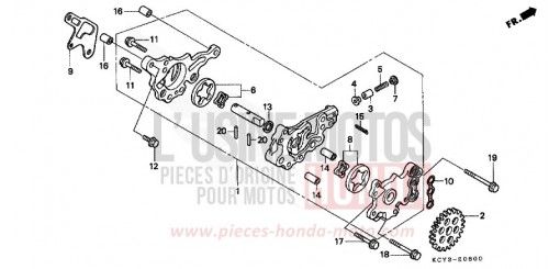 POMPE A HUILE XR400R3 de 2003